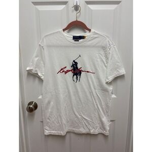 Polo Ralph Lauren Classic Fit Short Sleeve Big Pony Logo‎ T-Shirt White Medium